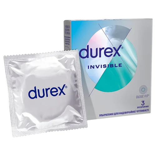 Презервативи Durex Іnvisible латексні з силіконовою змазкою ультратонкі Зшт