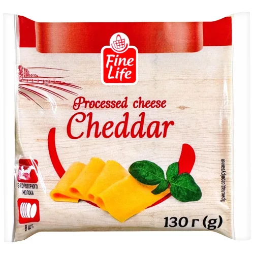 Сир плавлений Fine Life Cheddar 130г