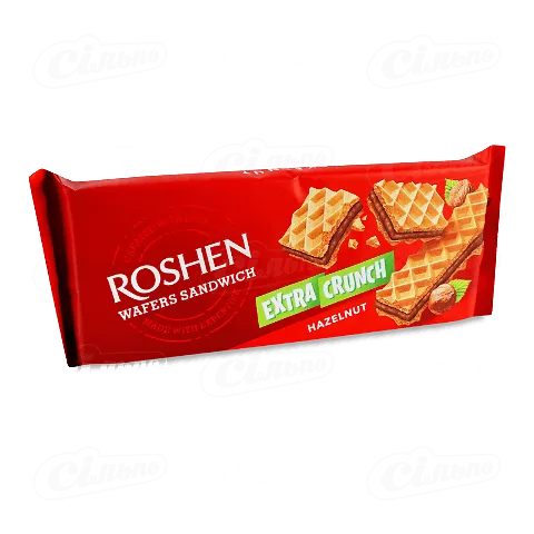 Вафлі Roshen Wafers Sandwich Crunch горіх 142г