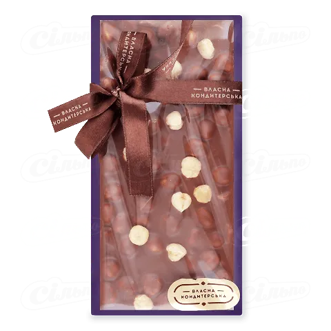 Шоколад молочний «Бельгійський» з фундуком, 200г