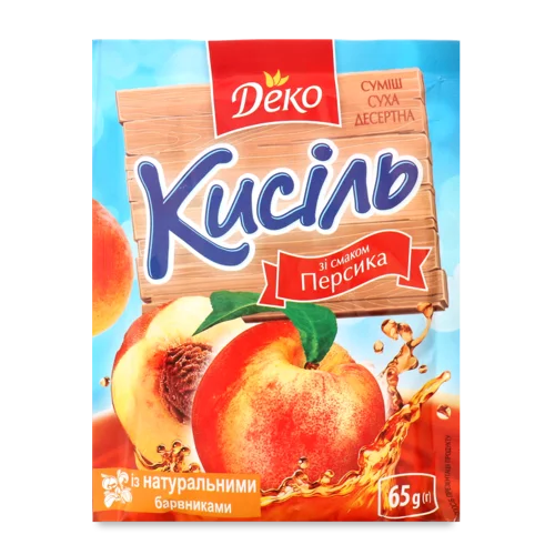 Кисіль Персиковий, Вищого Ґатунку, К/У, 65г