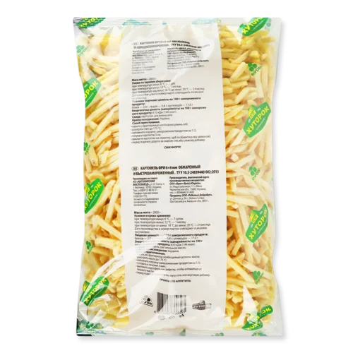 Картопля Фрі Швидкозаморожена Обсмажена 6х6мм, Хуторок, м/у 2кг