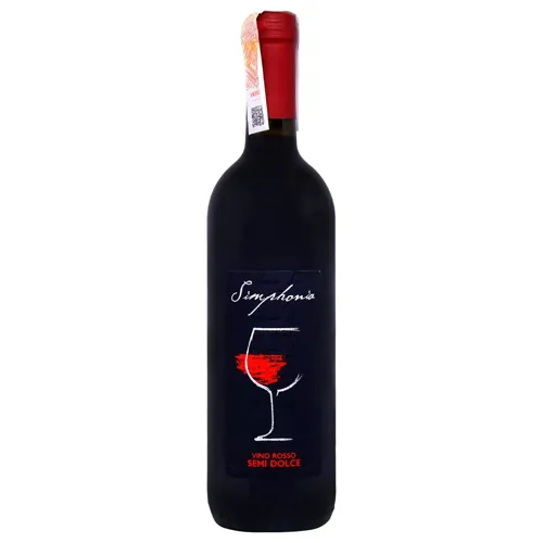 Вино червоне Symphonia напівсолодке 9.5-13% 0.75л