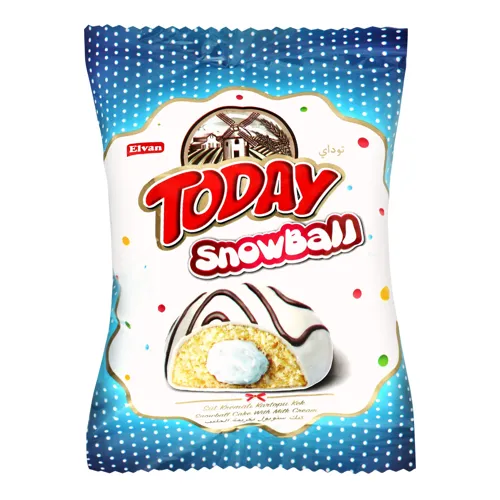 Кекс Today Snowball молочний з глазур'ю Elvan 50г