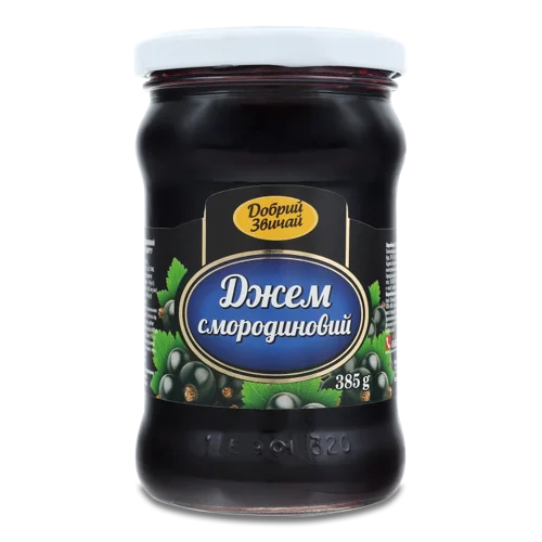 Джем Смородиновий Вищого Ґатунку, Скляна Банка, 385г