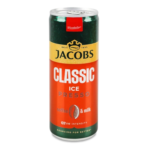 Молочний Напій 0.7% З Кавою Стерилізований Classic IcePresso Jacobs, з/б 250мл