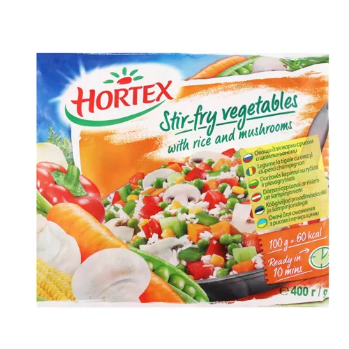 Овочі з рисом і печерицями для смаження Hortex м/у 400г