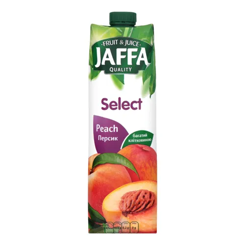 Нектар персиковий з м'якоттю пастеризований Select Jaffa т/п 0.95л
