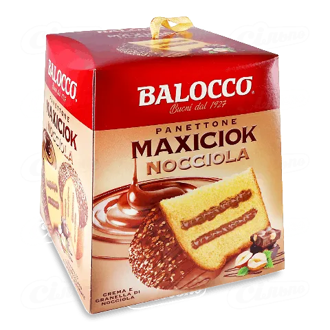 Кекс Balocco панеттоне з кремом «Фундук», 800г