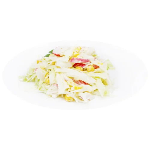 Салат Аляска з крабових паличок капусти кукурудзи з майонезом