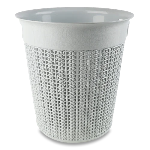 Кругла Корзина Металік Сірий 12л №108304.2 Knit Ucsan Plastik 1шт