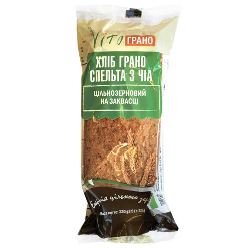 Хліб VitoGrano Грано Спельта з чіа 320г