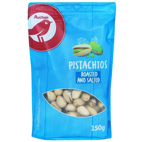 Фісташки Ашан нечищені смажені солоні 150г