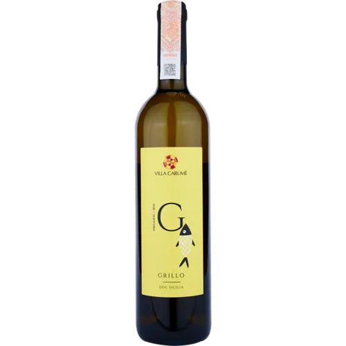Вино Villa Carume Grillo Organic DOC Sicilia, біле, сухе, 12,5%, 0,75л