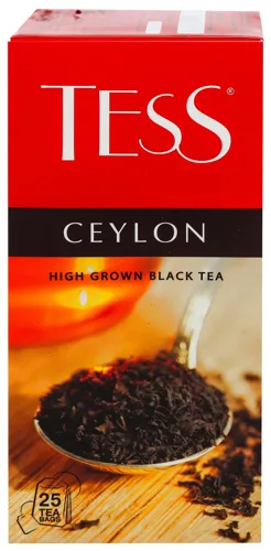 Чай чорний байховий дрібний Ceylon Tess картонна упаковка 25х2г
