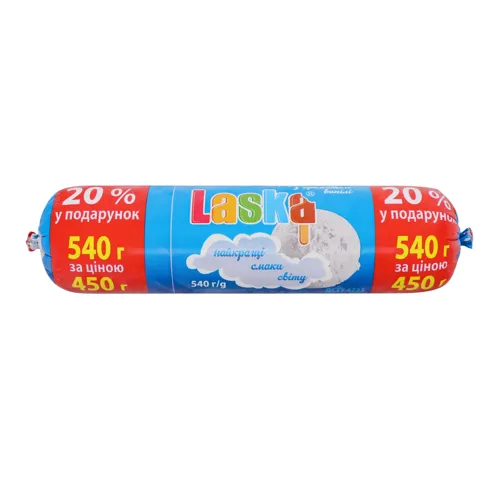 Морозиво 10% з ароматом ванілі Laska м/у 540г