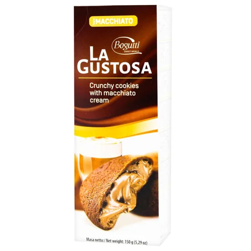 Печиво Bogutti La Gustosa хрустке з кремом макіато 150г