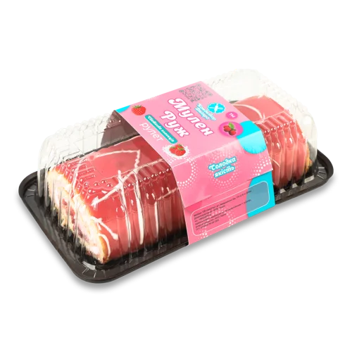 Рулет З Малиною, Вищого Ґатунку, Картонна Упаковка, 0.35 кг