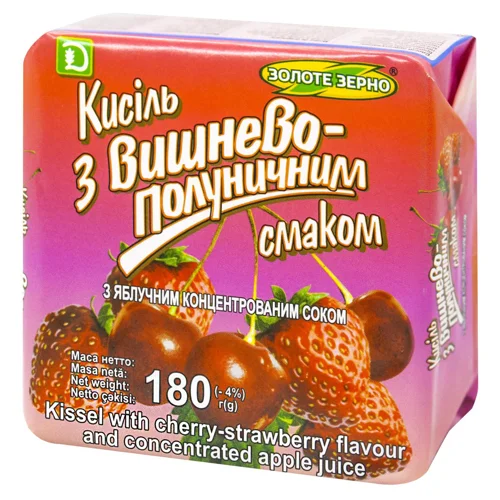 Кисіль Золоте Зерно вишнево-полуничний 180г