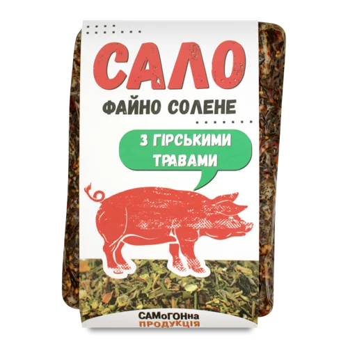 Сало Н/К Файно Солене З Гірськими Травами, 100г
