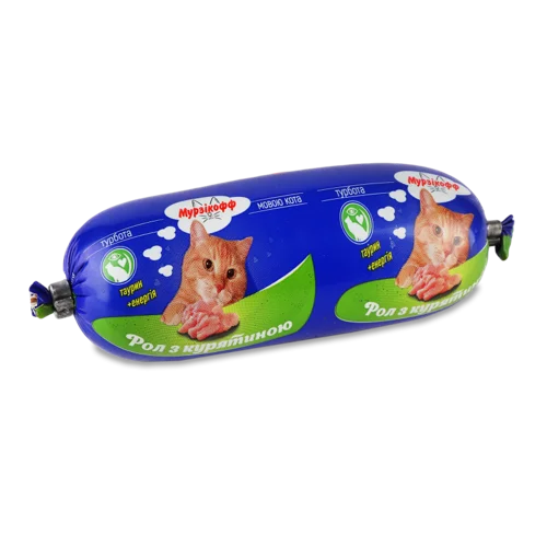 Корм Для Котів Рол З Курятиною Мурзікофф В/ґ 120г
