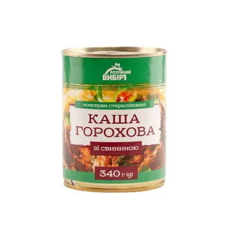 Каша 340г Розумний вибір горохова зі свининою ж/б