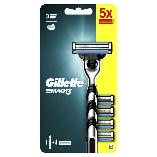 Бритва для гоління Gillette Mach 3 з 5 змінними касетами
