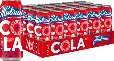 Упаковка напою соковмістного Живчик Smart Cola Сильногазований 0.5л х 24 банок