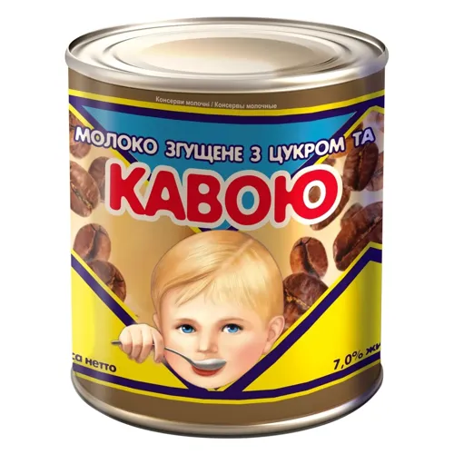 Молоко згущене 7% 370г Кава