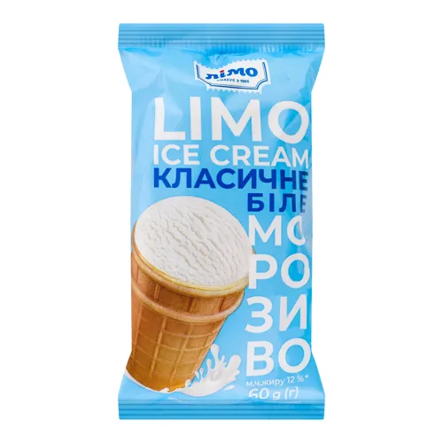 Морозиво 12% Класичне біле Лімо м/у 60г