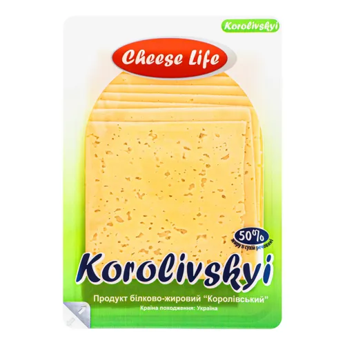 Продукт білково-жировий 50% Королівський Cheese Life лоток 0.15кг