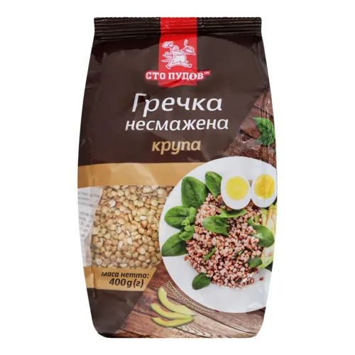 Крупа гречана несмажена Сто Пудів м/у 400г