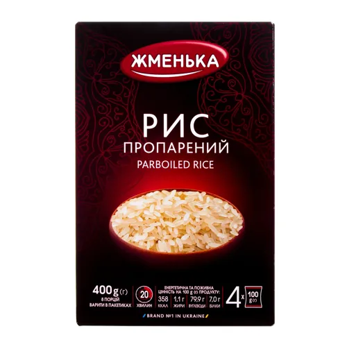Рис шліфований пропарений довгозернистий Жменька