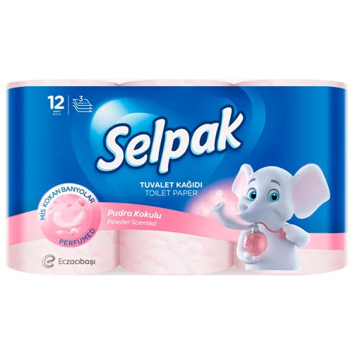 Туалетний папір Selpak Perfumed  Пудра 3-шаровий 12шт