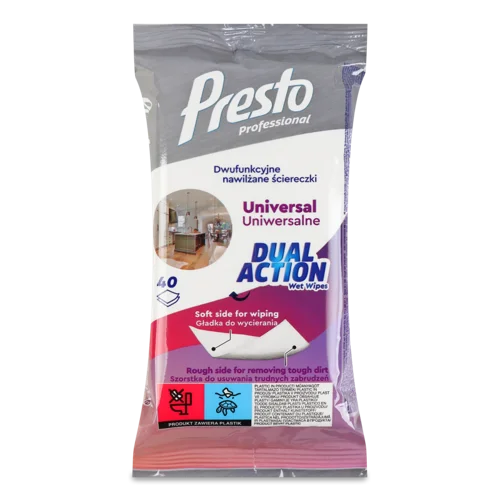 Вологі Серветки Presto Dual Action Універсальні, 1 шт.