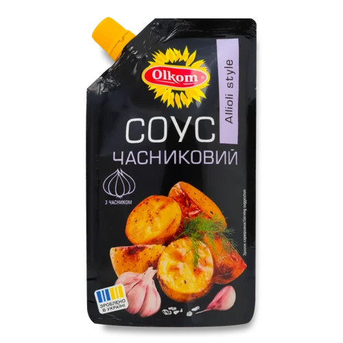 Соус Часниковий 40% Olkom, В/ґ, д/п, 180г