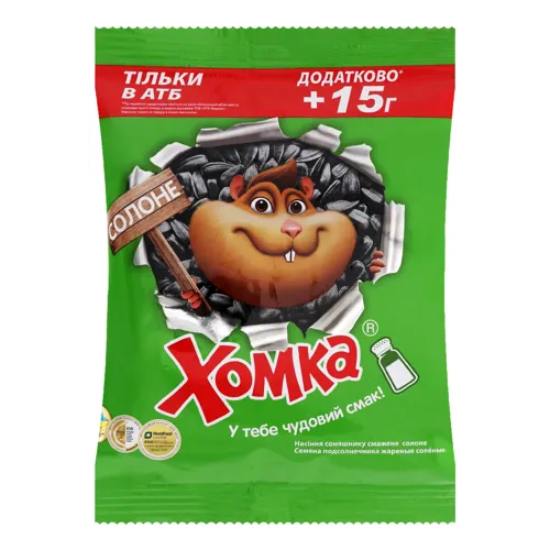 Насіння соняшнику смажене солоне Хомка м/у 140г