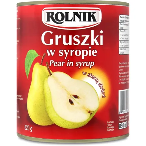 Груша Rolnik шматочками в сиропі 850мл