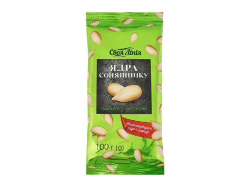 Ядра соняшника смажені несолоні Своя лінія м/у 100г