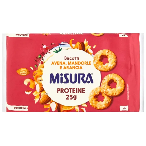 Протеїнове печиво з мигдалем та вівсяними пластівцями ТМ MISURA 260 г 260 г