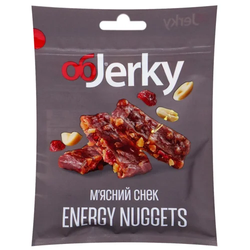 Нагетси ОбJerky Яловичина Техаська в'ялена 50г