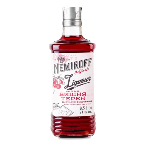Настоянка Вишня 0.5л 21% натуральна оболонка Терен Originals Nemiroff, п/пл