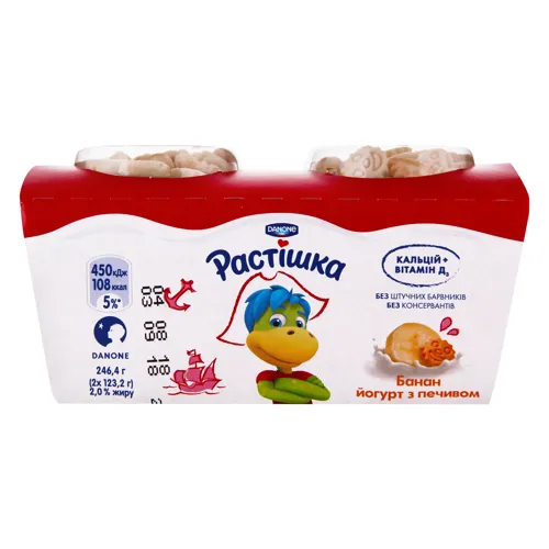 Йогурт 2% Банан Растішка 4х123.2г