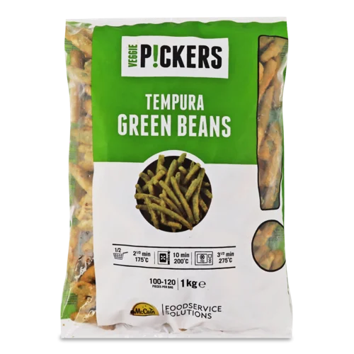 Зелена Стручкова Квасоля Швидкозаморожена В Оболонці, Попередньо Обсмажена, Темпура Veggie P!ckers, м/у 1кг