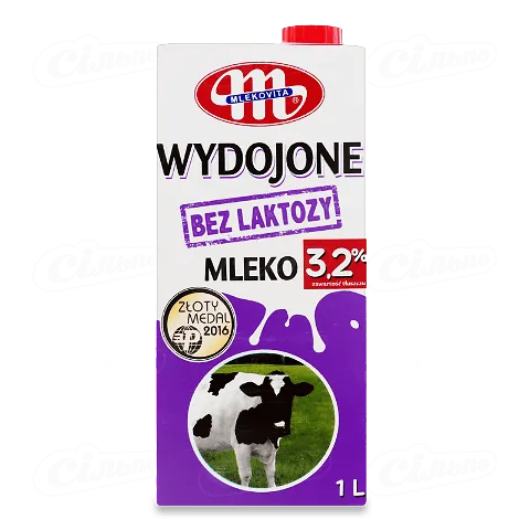 Молоко Mlekovita без вмісту лактози 3,2%, 1л