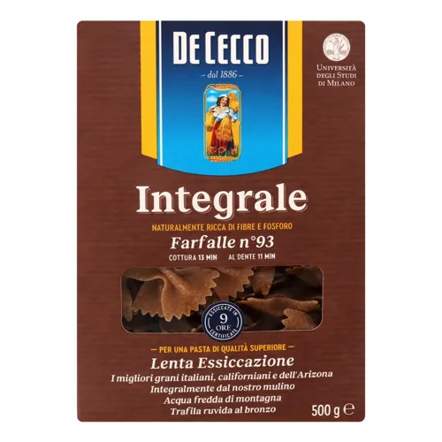 Макарони Фафалле цільнозернові ТМ DE CECCO