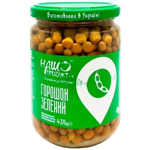 Горошок зелений Наш продукт і К 435г