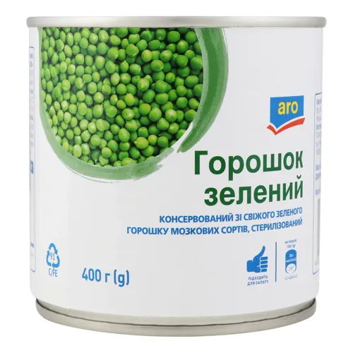 Горошок зелений консервований Aro з/б 400г