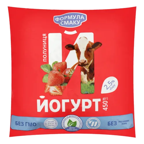 Йогурт 2.5% Полуниця Формула смаку м/у 450г
