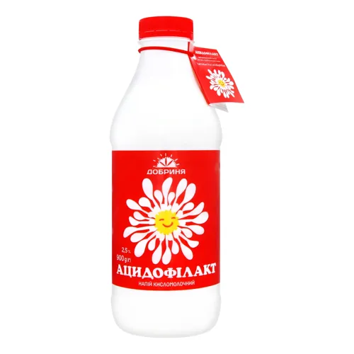 Напій кисломолочний 2.5% Ацидофілакт Добриня 900г